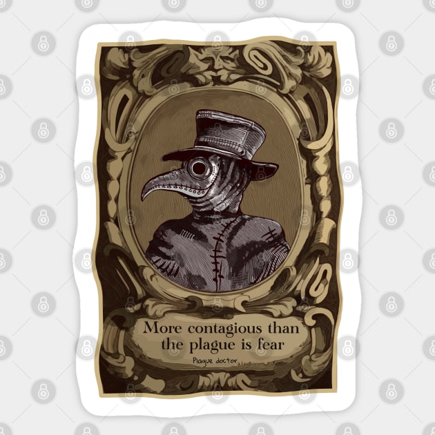 Plague Doctor Fear and contagion Sticker by Collagedream